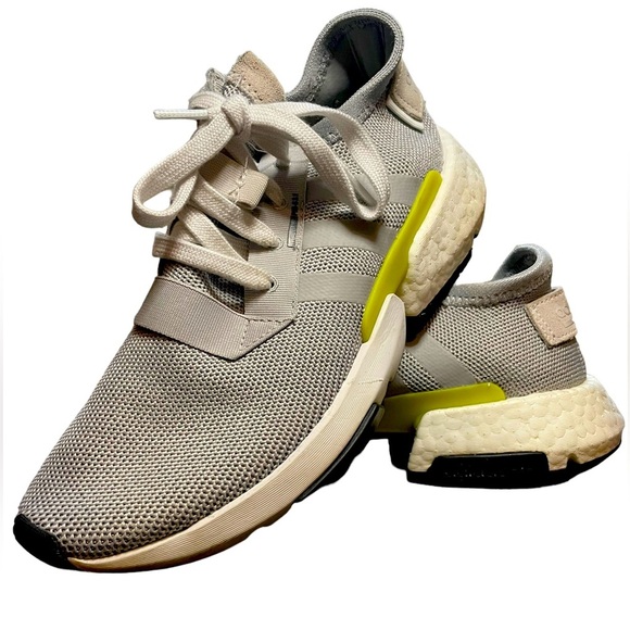 adidas Other - ADIDAS POD 3.1 boost gray neon yellow running sneakers tennis shoes men 6.5